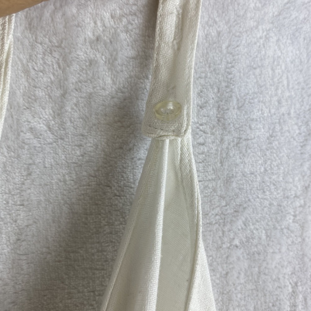 2/$30 Old Navy Midi Sun Dress Sz XL White Button Front Linen Blend Resort Beachy - Picture 9 of 11